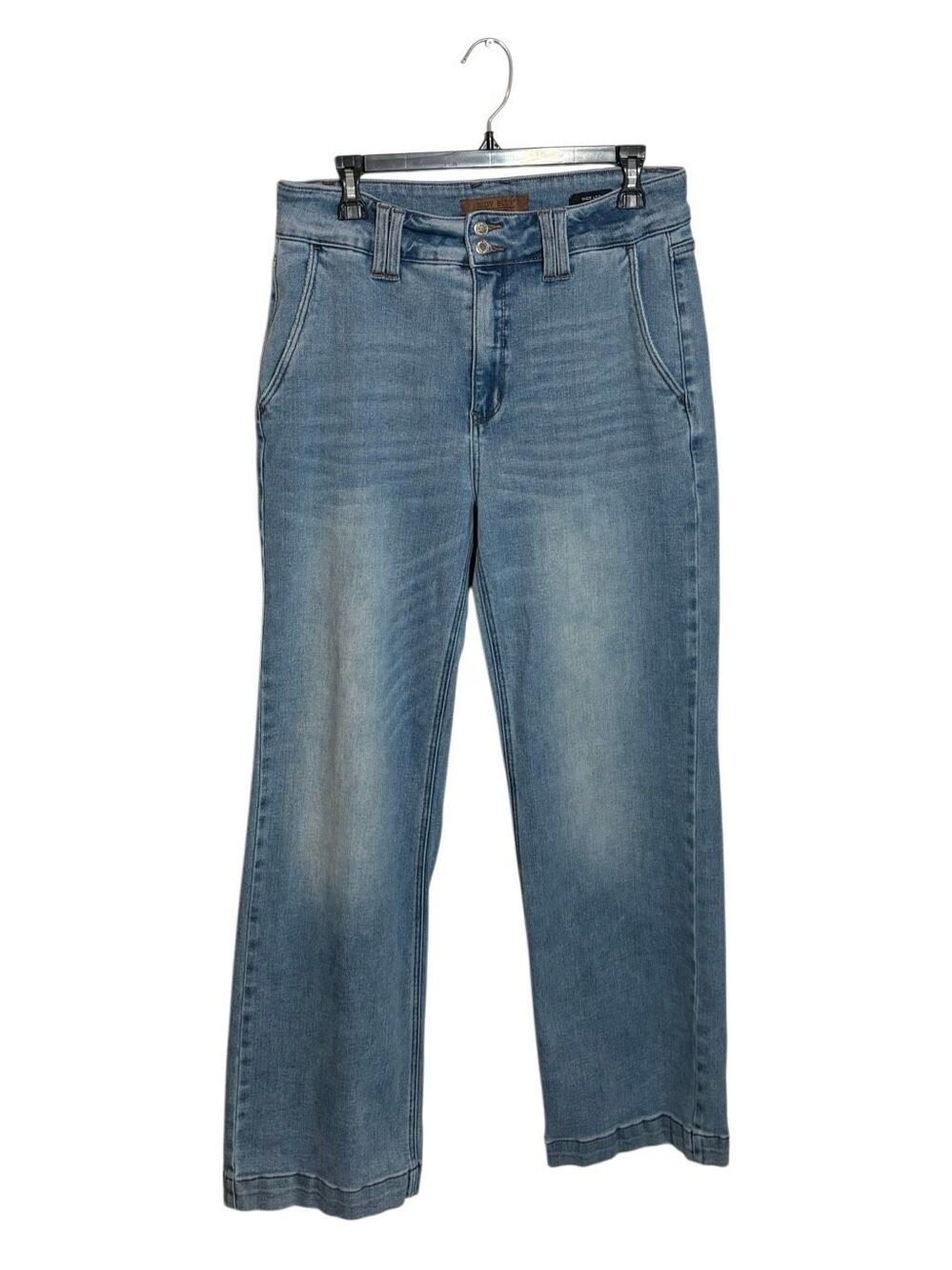 Judy Blue high waisted double button medium wash wide leg jeans - 11/30